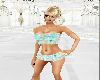 Full Ruffled Aqua Bikini