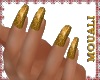 Gold nails hand
