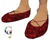 Slippers Lace Red