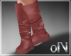 0I Leather Flat Boots A