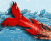 Merman Red Betta Tail