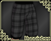 [H] Black Plaid Shorts