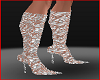Long White Lace Boots