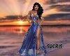ELEGANT LONG BLUE DRESS