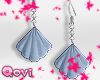 Shell L S Blue Earrings