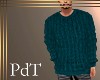 PdT Teal Ribknit Sweater