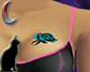 Blue rose breast tattoo