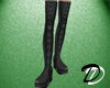 Black Leather Thigh Boot