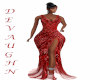 Surria Red Bling Gown