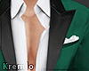 Green Tuxedo Unbuttoned
