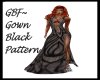 GBF~ Gown Black Pattern