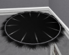 Black and Gray Round Rug