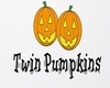Twin Pumpkins Pose Sign