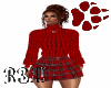 Red Sweater & Skirt