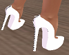 White Shoes Heel Gems
