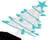 Teal/Wht Xmas Tree Hat