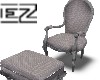 1920 Chair Ottoman set