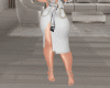 Elegant white long skirt