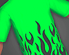 T-Shirt Green Flames