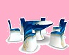 white blue wed w6 chairs