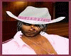 cowboy white pink hat