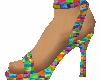 Rainbow Checkered Heels