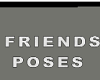 Friends poses sign