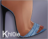 K mixed up denim heels