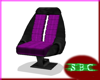 Black & Purple XO Chair