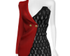 red and black lv dress