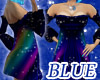 Rainbow/blue dress
