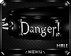 *Danger Collar|Black PVC