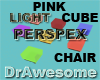 Pink Cube Perspex Seat