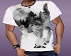 wolf in forest tee