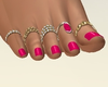 Bare Feet gold pink