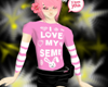 Uke shirt "I love Seme"