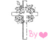 Glitter Silver Cross