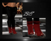 Crimson Laced-up Boots