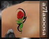 rose back tattoo