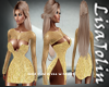 LJ* Gold mini dress wiht