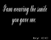 I'am wearing TP Sign