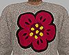 Red Flower Sweater