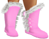 Fur Boots Pink White