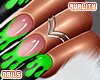 q. Green Drip Nails XL