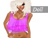 (DOLL) Pink BabyDoll Top