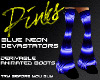 Blue neon monster boots