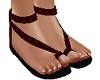 YF* Wine Flat Sandals