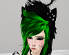 Black/Green Hair