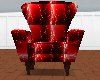 All red lighting chair