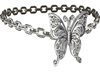 Silver Butterfly Garter
